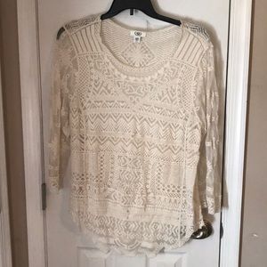 Plus size lace top